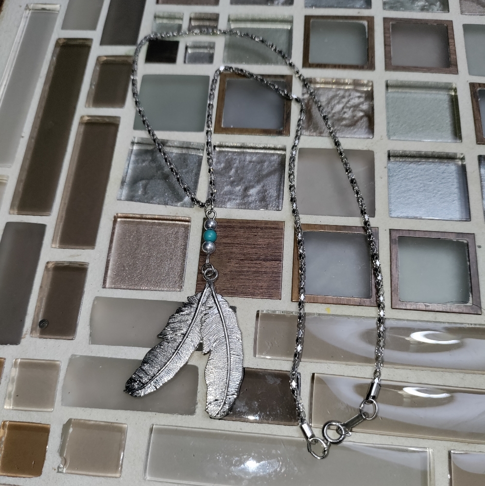 Feathered necklace